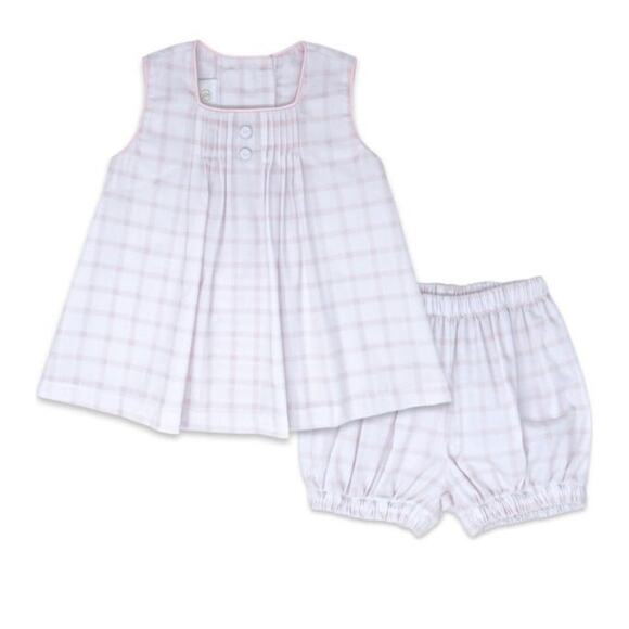 Lullaby set Ellery Windowpane sleeveless top & Bloomer Set Wilmington pink NEW 6 - Picture 8 of 8